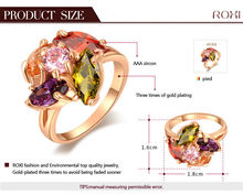 ROXI fashion new arrival genuine Austrian crystal Delicate Ms dinner Gold plated ring Chrismas Birthday gif
