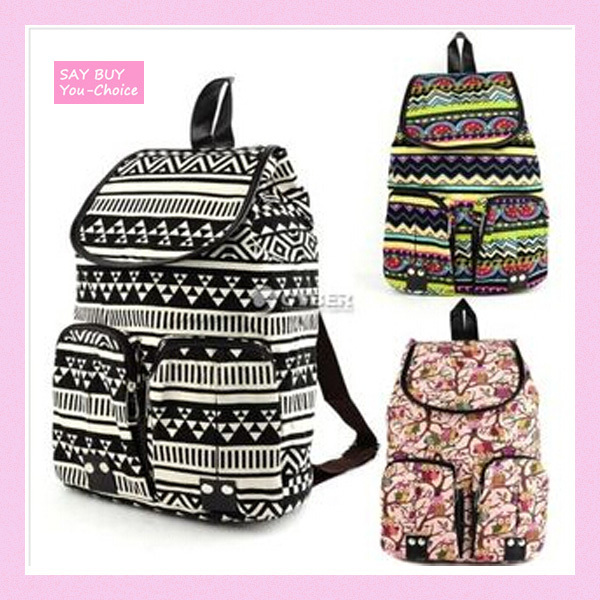 Продвижение 3 цветов 2014 Mochilas женская холст рюкзак сова ...