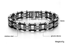 2014 new jewelry wholesale fashion jewelry bracelets & bangles magnet minimalist glossy titanium steel Men Hand catenary