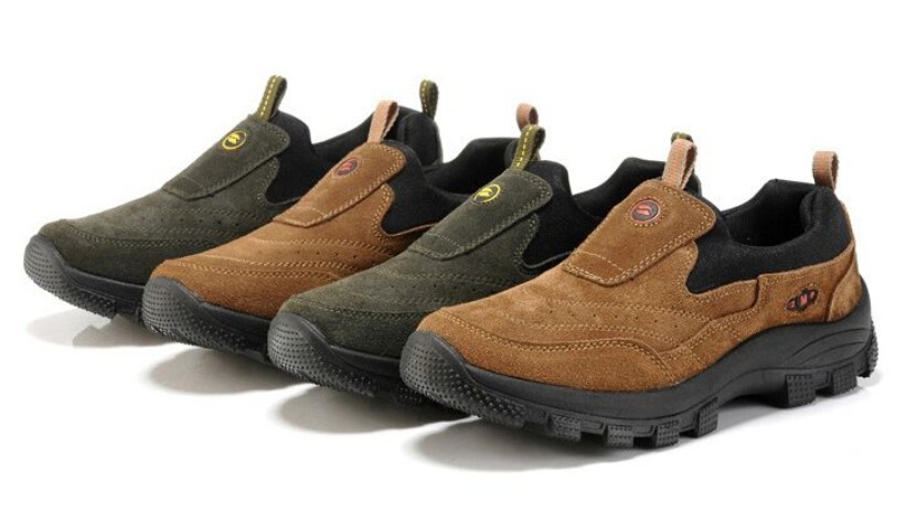 New 2015 Breathable Waterproof Suede Leather Outdoor Shoes Men Climbing Mountain Trekking Shoes