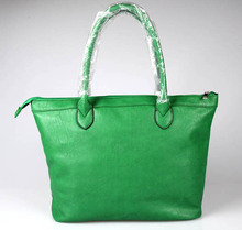 Women soft PU bag Green tote bag Womens bag leather green High Quality With Tassel And