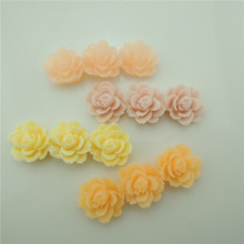 Wholesale Jewelry Mixed Lots Flatback Resin Beautiful Flower Rose Cameo Cabochons For Necklace Pendant Decoration 45