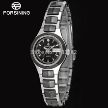 Famous brand FORSINING FSL8017Q4T3 2014 Quartz silver ladies wristwatch stainless steel bracelet best gift shipping free