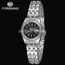 Famous brand FORSINING FSL8016Q4S1 2014 Quartz silver ladies wristwatch stainless steel bracelet best gift shipping free