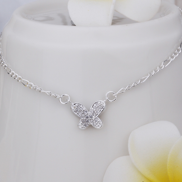 A008-Wholesale-925-Sterling-silver-anklet-for-women-jewelry-zircon ...