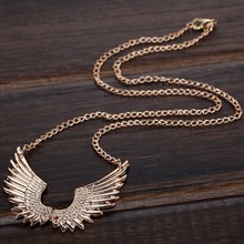 Fahion Design Chain Vividly Wing Shape Pendant Unisex Necklace Jewelry Gift 