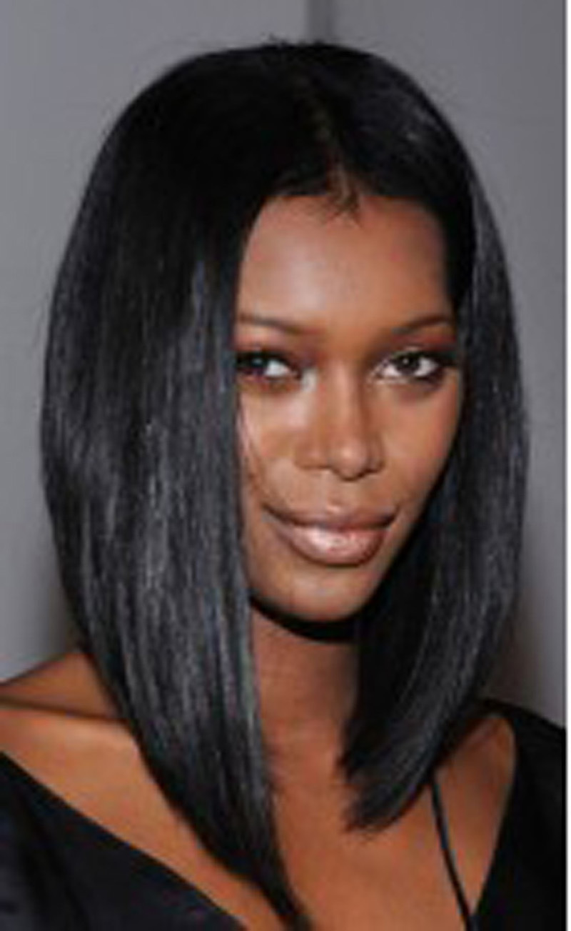 Bob Hairstyle Middle Part Black Wigs Light Brown Lace Front Wigs/Full ...