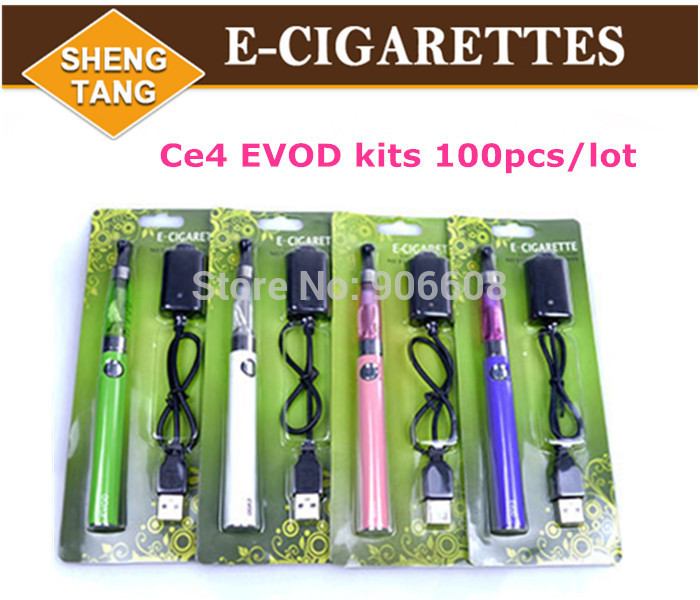 EVOD CE4 Blister Kits 1 6ml Atomizer 650mah 900mah 1100mah EVOD Battery E cigarette Kits Electronic