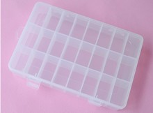 24 compartment free installation demolition Transparent PP plastic stud earring jewelry cosmetic button Screw storage box
