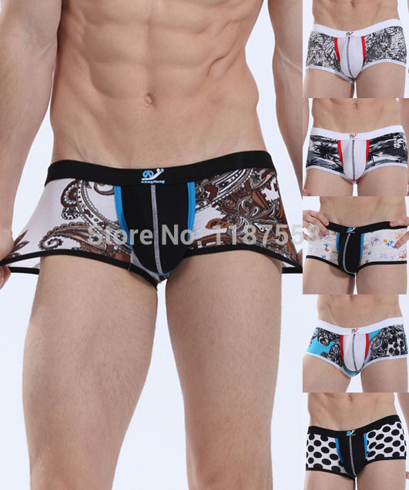 New Modal Men s Boxer Shorts Men Boxers Sexy Underwear Print Mens Comfy Low Rise Man