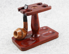 HOT   Wood  Smoking Pipe Tobacco Pipe Rack  hold 4 pipes  Best Gift   FREE SHIPPING