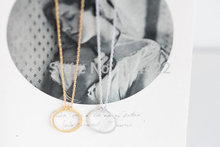 18K gold silver figure forever circle pendant necklace