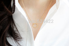 Min 1pc gold and silver jewelry simple figure forever circle pendant necklace XL083
