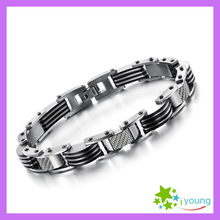 Free Shipping 2014 New Fashion Men Titanium Steel Bracelets Carbon Fiber Bracelet  Korean Style Hand Chain Marriage Wholesale
