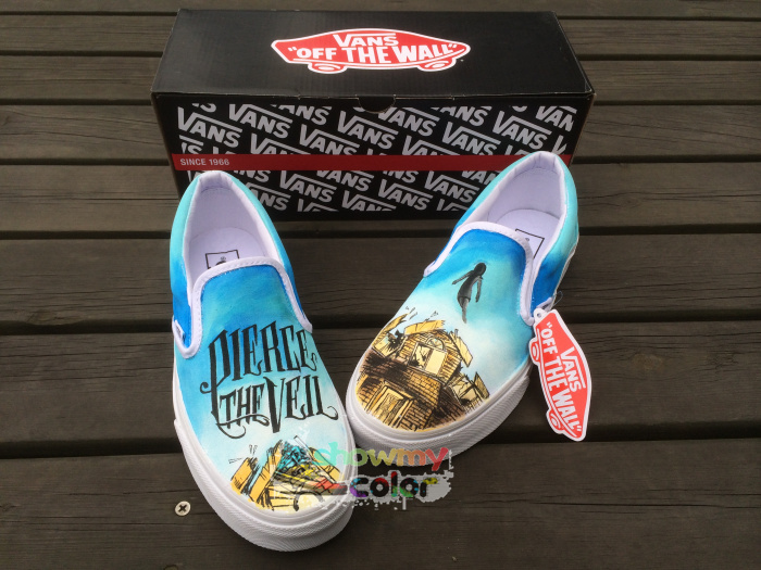 Pierce The Veil Vans Shoes for Men Women Hand Painted Customizable Slip On Canvas Shoes Vans