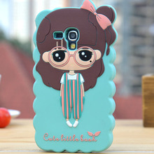 1X Accessory 3D Cartoon Girl Design Cover Skin Protection New Soft Silicone Case For Samsung Galaxy