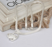 Free Shipping Fine Fashion Cute Silver Jewelry 925 Sterling Silver Necklace Necklace Chains Pendant Top Quality