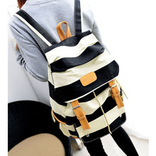 2014 school backpacks casual canvas striped backpack school women travel bags school bags for girls