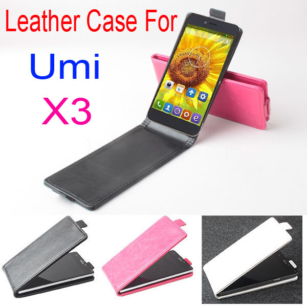 100pcs lotFor UMI X3 case 2014 Free Shipping Special Up Down Open Flip Leather Case Cover
