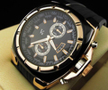 V6 New Watch 2014 New Dieseler Watch Fashion Casual Men WristWatches Luxury Golden Silver Case Rubber