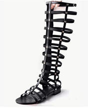 2014 spring and summer genuine leather women s shoes full sheepskin rivet belt cutout flat high