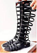2014 spring and summer genuine leather women s shoes full sheepskin rivet belt cutout flat high
