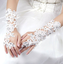 The bride accessories glass rhinestone lace bracelet wrist length jewelry marriage accessories wedding accessories white