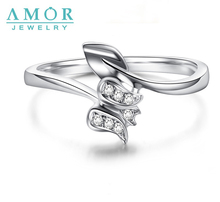 AMOR BRAND THE FLOWER OF HAPPINESS SERIES SERIES 100 NATURAL DIAMOND 18K WHITE GOLD RING JEWELRY