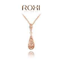 Roxi Fashion Women’s Jewelry High Quality Hand Made Rose Gold Plated Fretwork Pendant Necklace