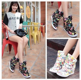 Hot sale 2014 New women summer sneakers casual shoes hidden wedge sneakers breathable sneakers free shipping