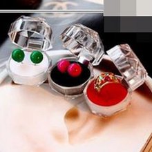 20pcs/lot Hot Sale Jewelry Package Ring Earring Box Acrylic Transparent Wedding Packaging Jewelry Box 671615