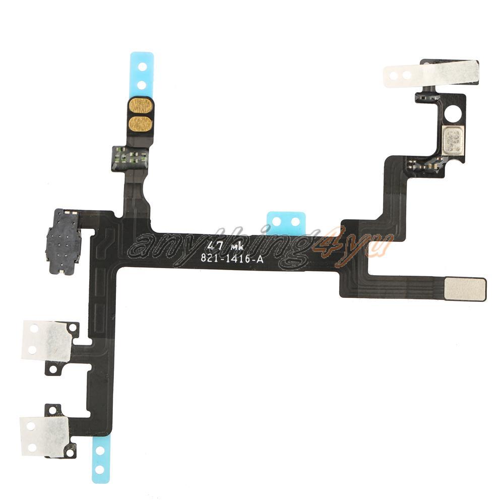 ONLY Power ON OFF Volume Vibration Circuit Flex Ribbon Replacement for iPhone 5