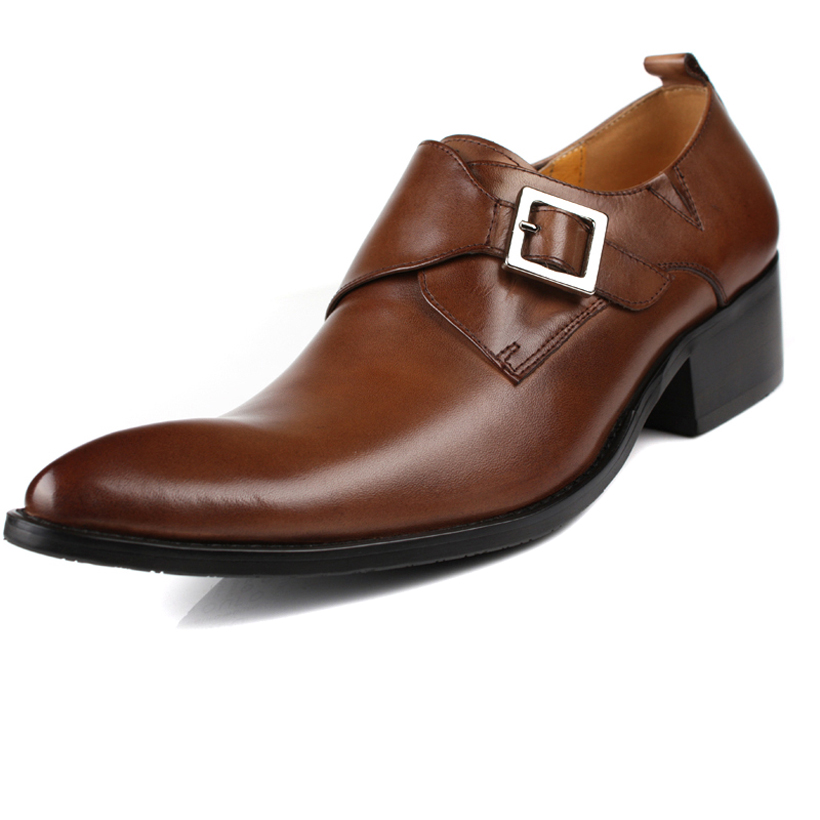 Genuine Leather Men's Ankle Boots Business Formal Pointed Toe First