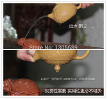 High quality dragon design tea pot Chinese kongfu yixing zisha tea set pot yellow 220ml free
