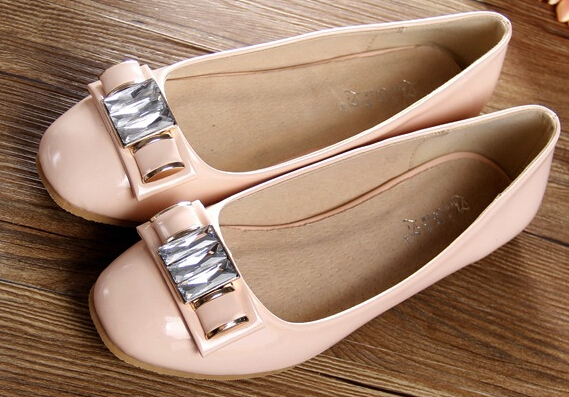 Free shipping 2014 new diamond square flat with large size shoes leather flat shallow mouth women