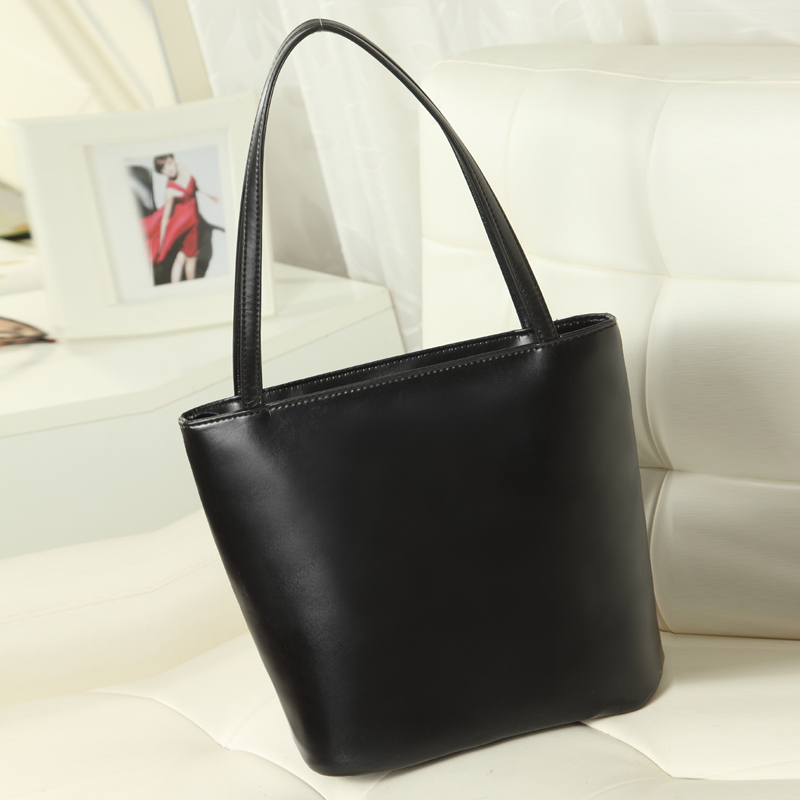 2014 design brief bucket bag fashion casual one shoulder PU leather women totes handbag