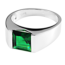 2014 Classic Fashion 8 5ct Russian Nano Emerald Wedding Ring For Mens Sets Genuine 925 Solid