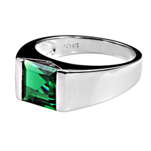 2014 Classic Fashion 8 5ct Russian Nano Emerald Wedding Ring For Mens Sets Genuine 925 Solid