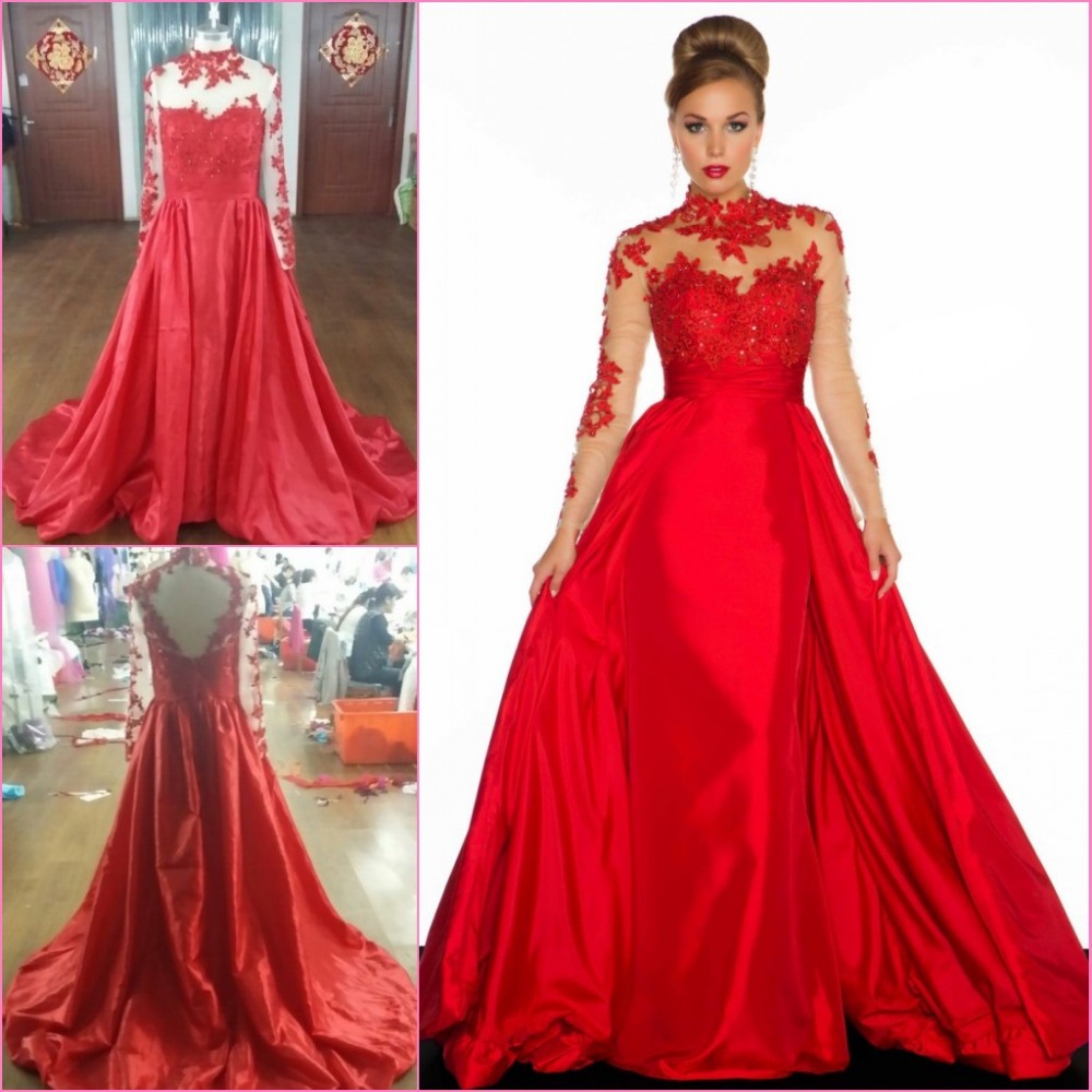 ... -Red-Ball-Gown-Special-Occasion-Dresses-Long-Sleeve-Evening-Dress.jpg