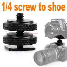 Photo Studio Accessories Cold Foot to 1/4″ Screw Adapter for Camera Flash Holder Bracket Hot Shoe Mount
