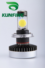 2014 Newest High Quality Vehicle Headlight 2pcs set H4 3200LM High Low Bean LED HID Bixenon
