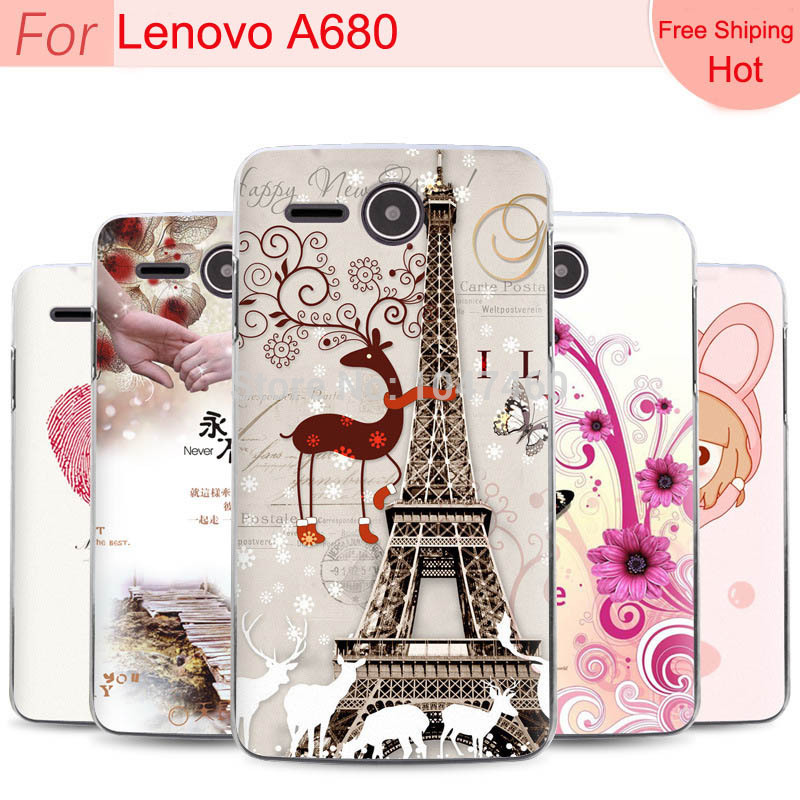 Cell Phone Case For Lenovo A680 New style Fashion Cartoon Case Free Shipping
