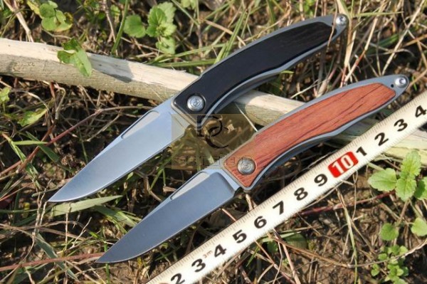 MG Chris Reeve Mnandi Folding Knife D2 High Speed Steel Sanding Blade TC4 wood handle Gentleman