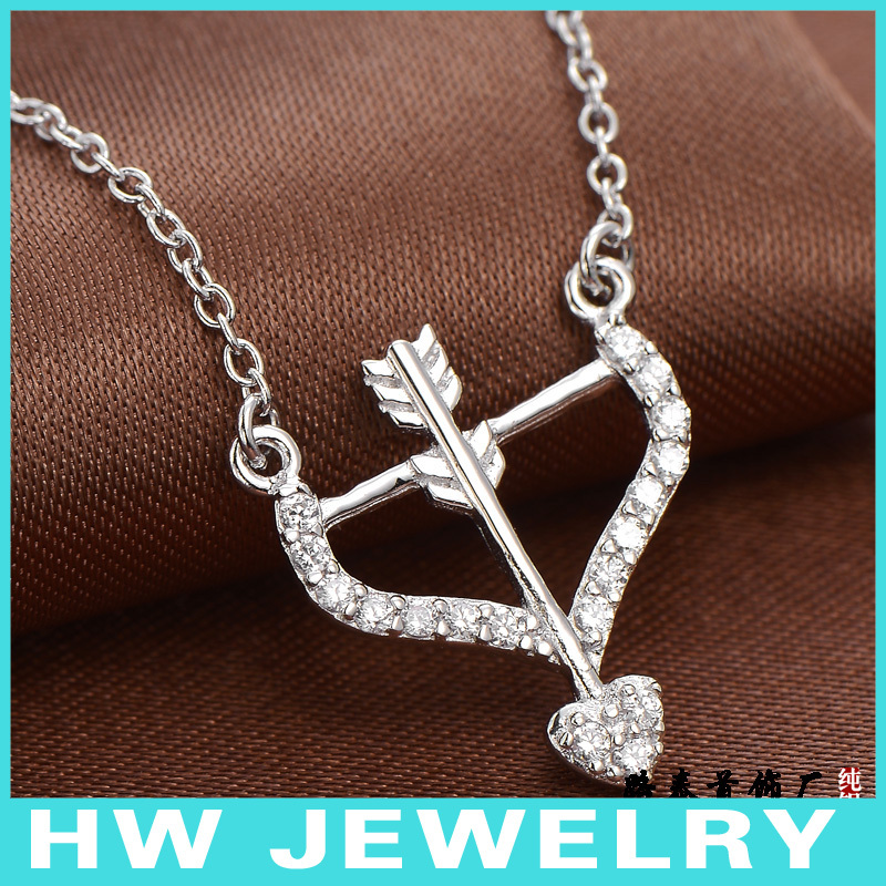 Cupid aimed necklace arrow silver necklace sterling silver 925 necklace 