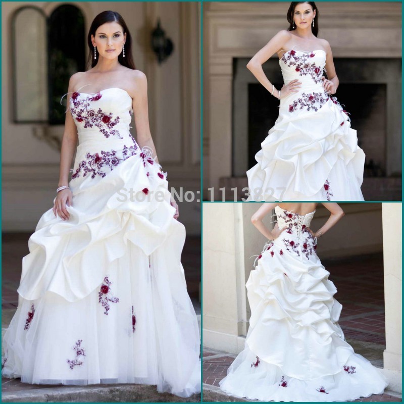 Purple and White Wedding Dresses