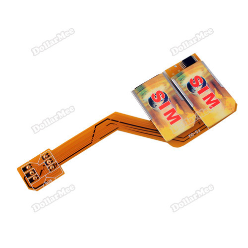 hottest dollarmee Triple 3 SIM Card Adapter Converter with Back Case Cover Stand for iPhone4 4S