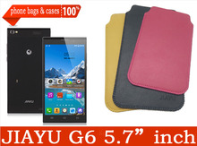 New Arrival!Original Jiayu G6 MTK6592 Octa Core.microfiber Leather Case Cover Protective For jiayu G6,Jiayu Logo Pouch Case