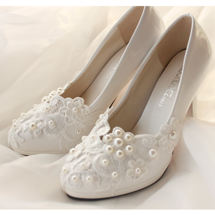 2014 wedding shoes white lace bridal shoes lace maternity women s shoes single shoes