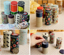 exportage Korean Cute Mini Cylindrical Tin Coin Jewelry Ring Earring Box Candy Storage Box Worldwide free shipping