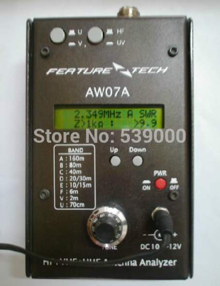 Free shipping NEW Ham radio shortwave radio 160M HF VHF UHF Impedance SWR Antenna Analyzer AW07A